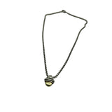 David Yurman 14k Gold and Sterling Acorn Pendant Necklace