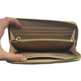 Prada Yellow Saffiano Leather Floral Print Wallet