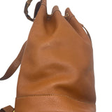Gucci Tan Leather Bamboo Drawstring Sling Purse