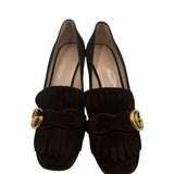Gucci GG Marmont Fringe Suede Loafers Women's 36.5 ~ US 6.5