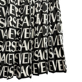 Versace Black and White Logo Pleasted Mini Size XS Women's Skirt
