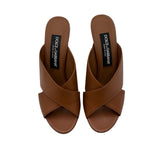 Dolce & Gabbana Crisscross Slides Sandals Womens size 39 = US 9