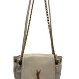 Saint Laurent Cream Mini Nolita Leather Purse