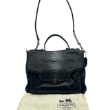 Coach Madison Satchel Flap Glitter Python