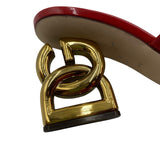 Dolce & Gabbana DG Patent Leather Mules Women's Size 36.5 = US 6.5