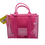 NWT Marc Jacobs Pink Medium Mesh Tote Bag With Crossbody Strap