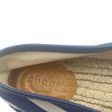 Gucci Embroidered Bee Striped Espadrilles Women's Size 37 = US 7