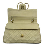 Vintage 1997 Chanel Double Flap Bag 24 Karat Plated Hardware Karl Lagerfeld Era
