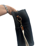 Chloe Black Canvas Diaper Bag Purse