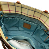 Coach Cream Heritage Tattersall Tote Bag Purse