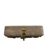 Dolce & Gabbana Velvet Baroque Crystal Clutch