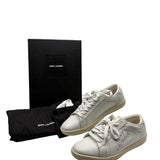 Saint Laurent Blanc Optique Studded Low top Sneaker Size Women's 37.5 US 7.5