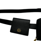 Gucci Double Marmont Leather Belt Bag