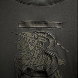 Burberry Black Embroidered TB Size XL Men's Tops