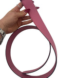 Gucci Pink and Silver Interlocking GG Size 90 ~ US 8 Women's Belts