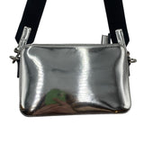 Prada Brique Chrome Patent Leather Shoulder Bag