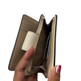 Coach White Floral Medium Corner Zip Women's Wallet