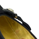Chanel Black Vintage Pointed Toe Canvas Size 38 ~ US 8 Women's Shoes