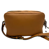 Prada Camel Double Zip Vitello Daino Leather Camera Bag Purse