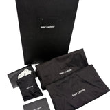 Saint Laurent Blanc Optique Studded Low top Sneaker Size Women's 37.5 US 7.5