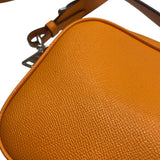 Coach Orange Pebbled Leather Jes Crossbody 20 Purse