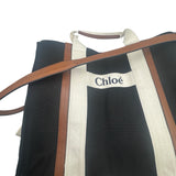 Chloe Black Canvas Diaper Bag Purse