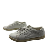 Saint Laurent Blanc Optique Studded Low top Sneaker Size Women's 37.5 US 7.5