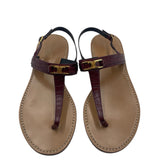 Celine Croc Stamped Triomphe Sandals Women's Size 38.5 = US 8.5