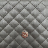 Saint Laurent Gray Grain De Poudre Medium Matelasse Purse