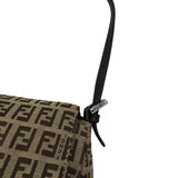 Fendi Tan Canvas Monogram Baguette Purse