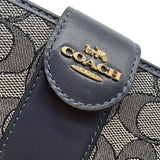 Coach Medium Corner Zip Jacquard Wallet