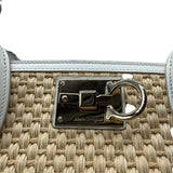 Salvatore Ferragamo Studio Raffia Leather Tote Bag