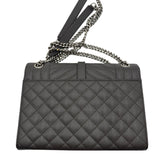 Saint Laurent Gray Grain De Poudre Medium Matelasse Purse