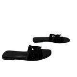 Hermes Black Oran Sandal Women's Size 39.5 US 9.5