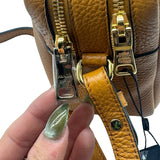 Prada Camel Double Zip Vitello Daino Leather Camera Bag Purse