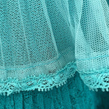 Vintage Betsy Johnson Teal Ruffle Tier Dress Wmns Size: 6