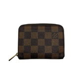 AS IS Louis Vuitton Damier Ebene Zippy Coin and Card Wallet