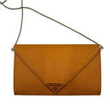 Prada Burnt Orange Saffiano Leather Envelope Purse