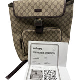 Gucci Tan Coated Canvas Supreme Medium Unisex Backpack