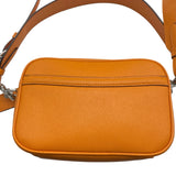 Coach Orange Pebbled Leather Jes Crossbody 20 Purse