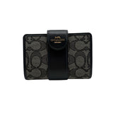 Coach Medium Corner Zip Jacquard Wallet
