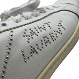 Saint Laurent Blanc Optique Studded Low top Sneaker Size Women's 37.5 US 7.5