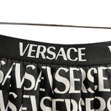 Versace Black and White Logo Pleasted Mini Size XS Women's Skirt