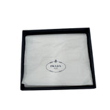 Prada Brown Leather Card Holder Unisex Wallet