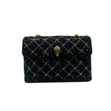 Kurt Geiger Tweed Kensington Embellished Shoulder Bag