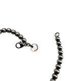 Tiffany & Co. 925 Sterling Silver Blue Enamel Heart Charm Beaded Bracelet