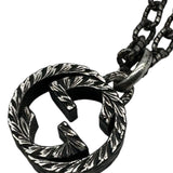 Gucci Silver Arabesque Interlocking GG Unisex Necklace