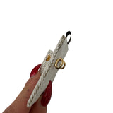 Hermes White Mini Pop H Earrings