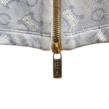 Celine Blue and White Macadam Monogram Zip Up Size S Women's Tops