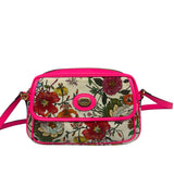 Gucci Floral White Fuschsia "Flora" Shoulder Bag